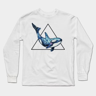 Geometric cosmic orca Long Sleeve T-Shirt